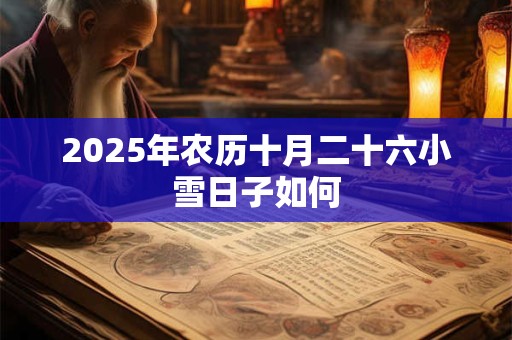 2025年农历十月二十六小雪日子如何 2025年农历十月二十六小雪日子如何
