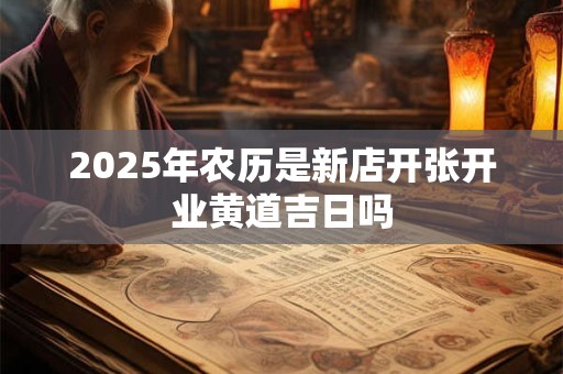 2025年农历是新店开张开业黄道吉日吗