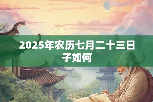 2025年农历七月二十三日子如何 2025年农历七月二十三日子如何