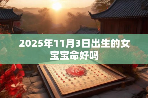 2025年11月3日出生的女宝宝命好吗