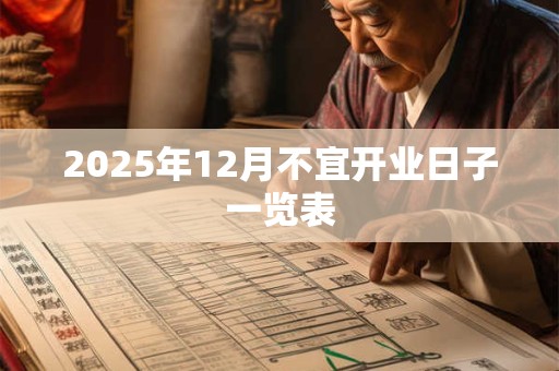 2025年12月不宜开业日子一览表 2025年12月不宜开业日子一览表