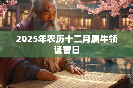 2026年农历十二月属牛领证吉日