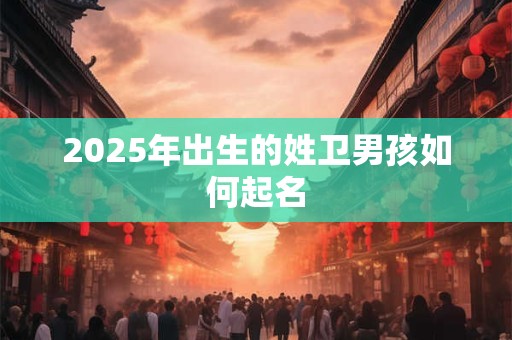 2025年出生的姓卫男孩如何起名