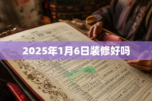 2025年1月6日装修好吗 2025年1月6日装修好吗