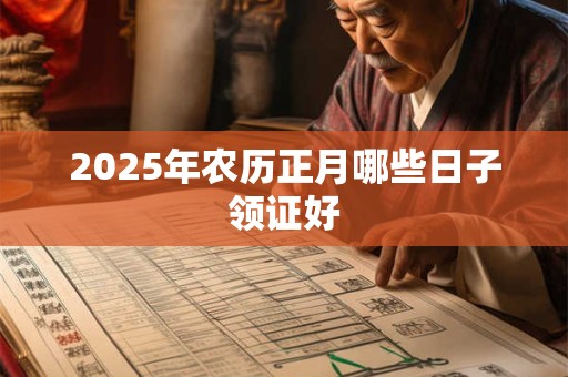 2025年农历正月哪些日子领证好 2025年农历正月哪些日子领证好