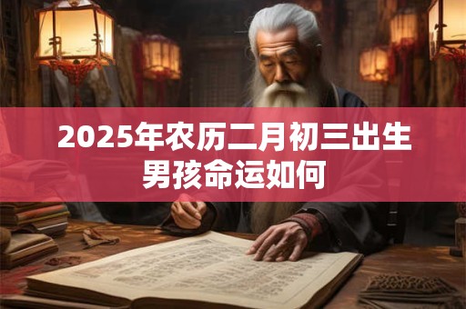 2025年农历二月初三出生男孩命运如何
