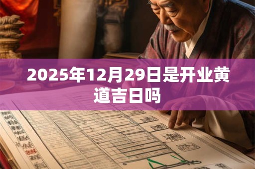 2025年12月29日是开业黄道吉日吗