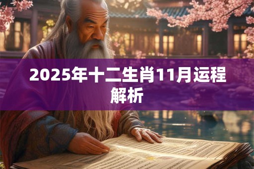 2026年十二生肖11月运程解析 2026年十二生肖11月运程解析