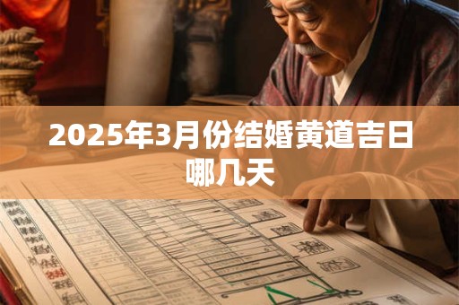 2025年3月份结婚黄道吉日哪几天 2025年3月份结婚黄道吉日哪几天