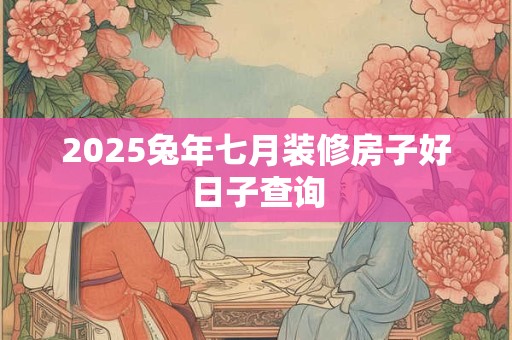 2025兔年七月装修房子好日子查询 2025兔年七月装修房子好日子查询