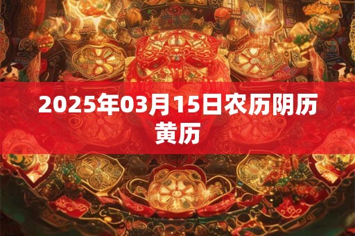2025年03月15日农历阴历黄历