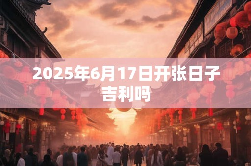 2025年6月17日开张日子吉利吗 2025年6月17日开张日子吉利吗