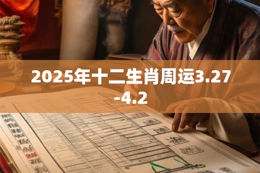 2025年十二生肖周运3.27-4.2