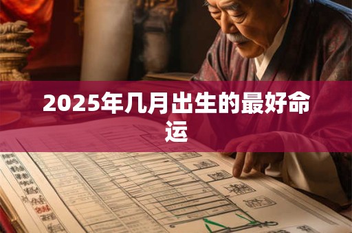 2025年几月出生的最好命运 2025年几月出生的最好命运