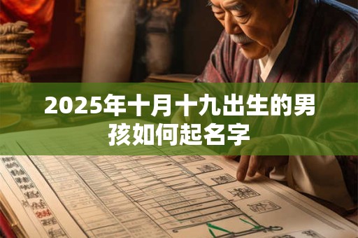 2025年十月十九出生的男孩如何起名字