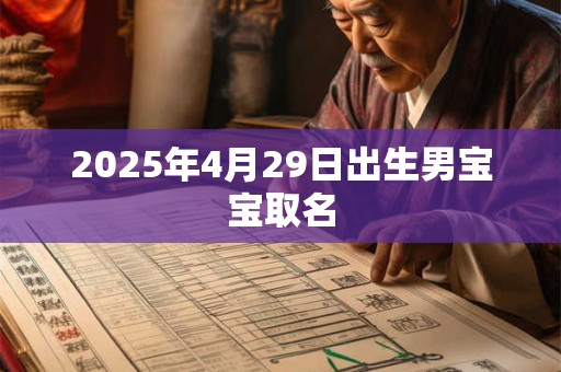 2025年4月29日出生男宝宝取名 2025年4月29日出生男宝宝取名