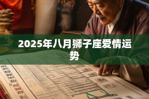 2025年八月狮子座爱情运势