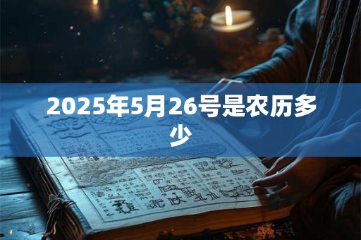 2025年5月26号是农历多少 2025年5月26号是农历多少