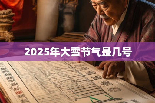 2025年大雪节气是几号 2025年大雪节气是几号
