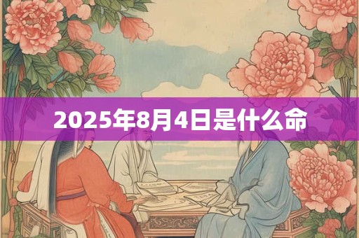 2025年8月4日是什么命 2025年8月4日是什么命