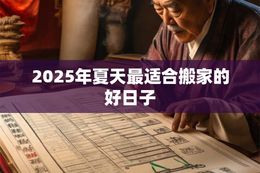 2025年夏天最适合搬家的好日子