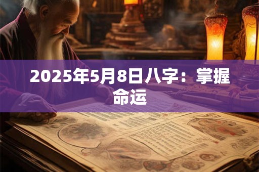 2025年5月8日八字:掌握命运 2025年5月8日八字:掌握命运