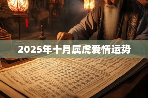 2025年十月属虎爱情运势