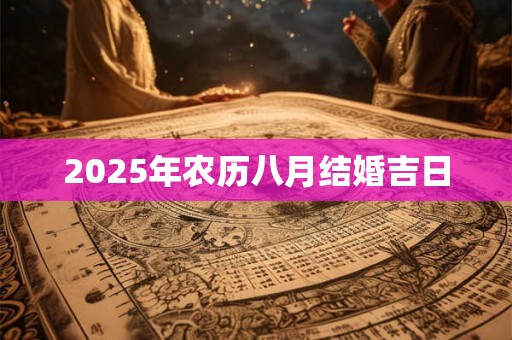 2025年农历八月结婚吉日