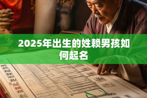 2025年出生的姓赖男孩如何起名 2025年出生的姓赖男孩如何起名
