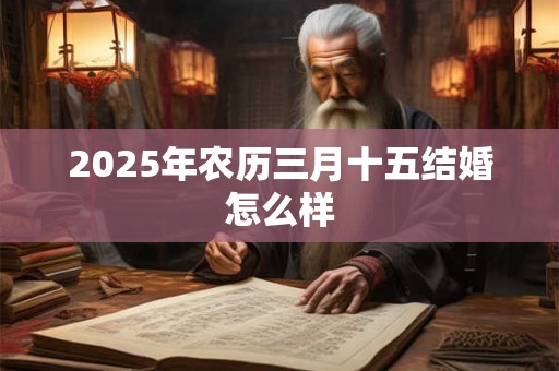 2025年农历三月十五结婚怎么样 2025年农历三月十五结婚怎么样