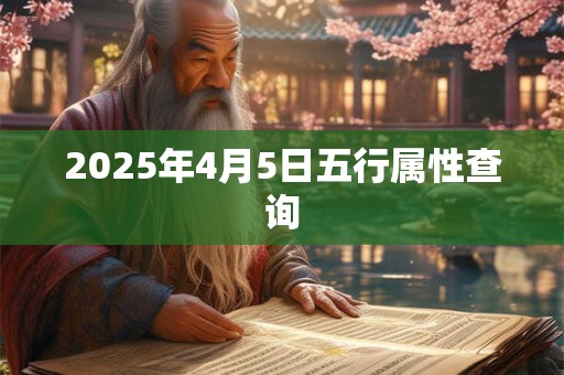 2025年4月5日五行属性查询 2025年4月5日五行属性查询