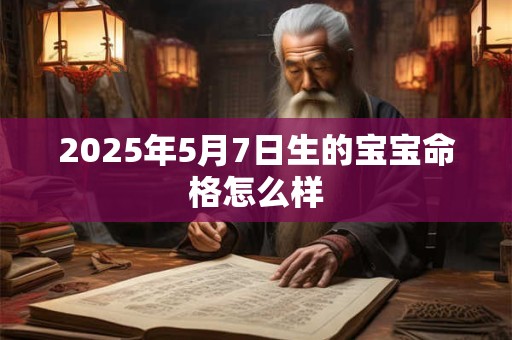 2025年5月7日生的宝宝命格怎么样 2025年5月7日生的宝宝命格怎么样