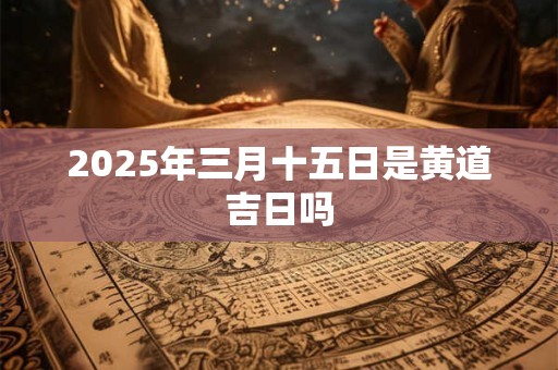 2025年三月十五日是黄道吉日吗