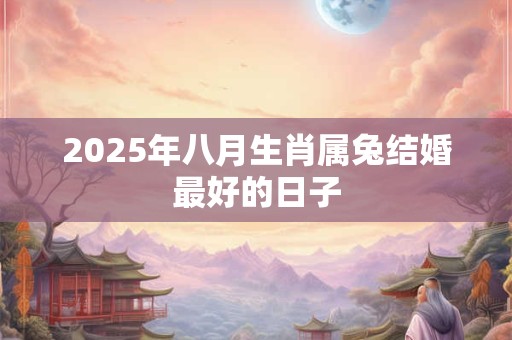 2025年八月生肖属兔结婚最好的日子 2025年八月生肖属兔结婚最好的日子