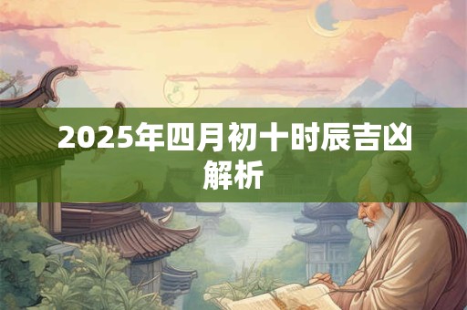 2025年四月初十时辰吉凶解析