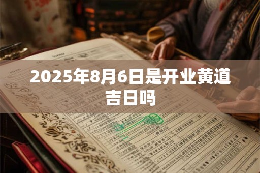 2025年8月6日是开业黄道吉日吗 2025年8月6日是开业黄道吉日吗