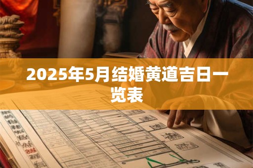 2025年5月结婚黄道吉日一览表 2025年5月结婚黄道吉日一览表