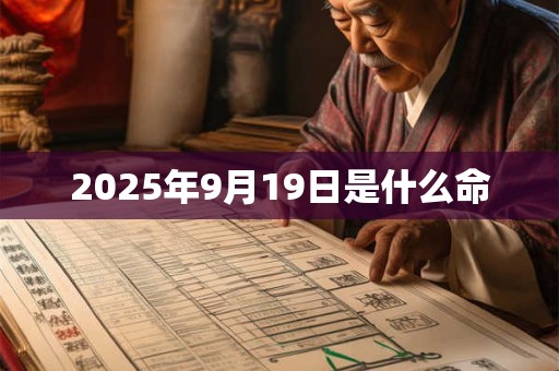 2025年9月19日是什么命 2025年9月19日是什么命
