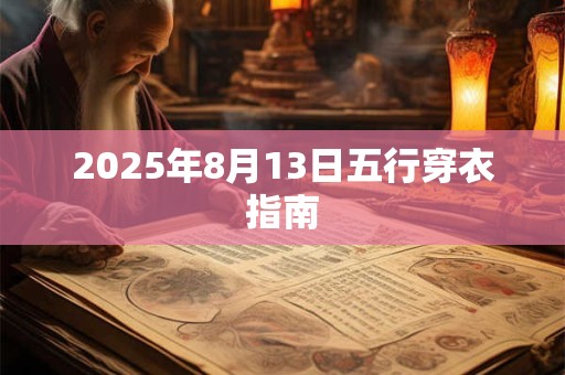 2025年8月13日五行穿衣指南
