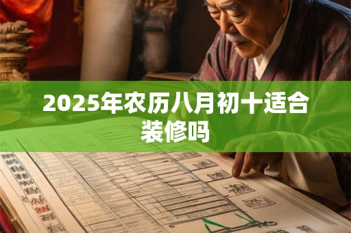 2026年农历八月初十适合装修吗 2026年农历八月初十适合装修吗