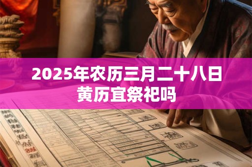 2025年农历三月二十八日黄历宜祭祀吗 2025年农历三月二十八日黄历宜祭祀吗