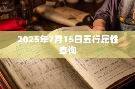 2025年7月15日五行属性查询 2025年7月15日五行属性查询