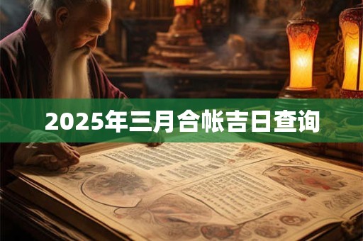 2025年三月合帐吉日查询 2025年三月合帐吉日查询