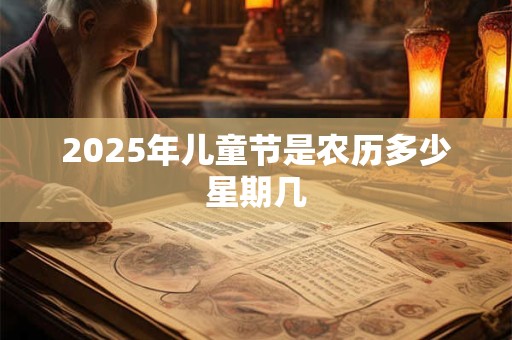 2025年儿童节是农历多少星期几 2025年儿童节是农历多少星期几