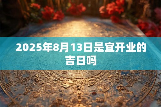 2025年8月13日是宜开业的吉日吗
