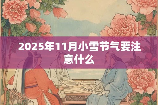 2025年11月小雪节气要注意什么 2025年11月小雪节气要注意什么