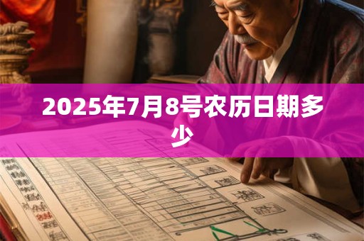 2025年7月8号农历日期多少 2025年7月8号农历日期多少