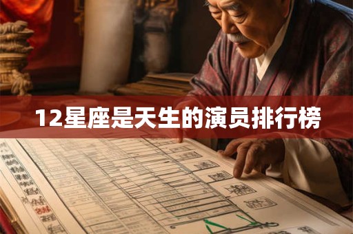 12星座是天生的演员排行榜 12星座是天生的演员排行榜