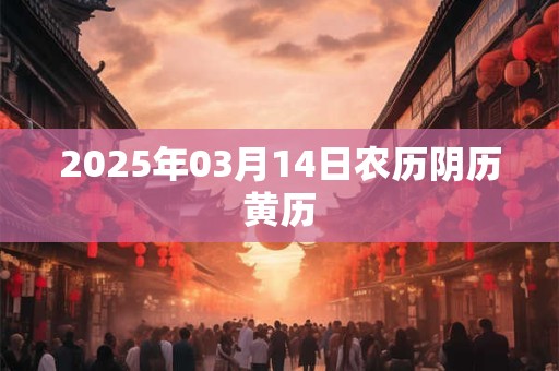 2025年03月14日农历阴历黄历