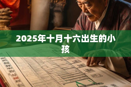2025年十月十六出生的小孩